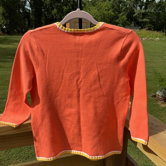 Izod Orange Sweater with Yellow Accents - Picture 5 of 6